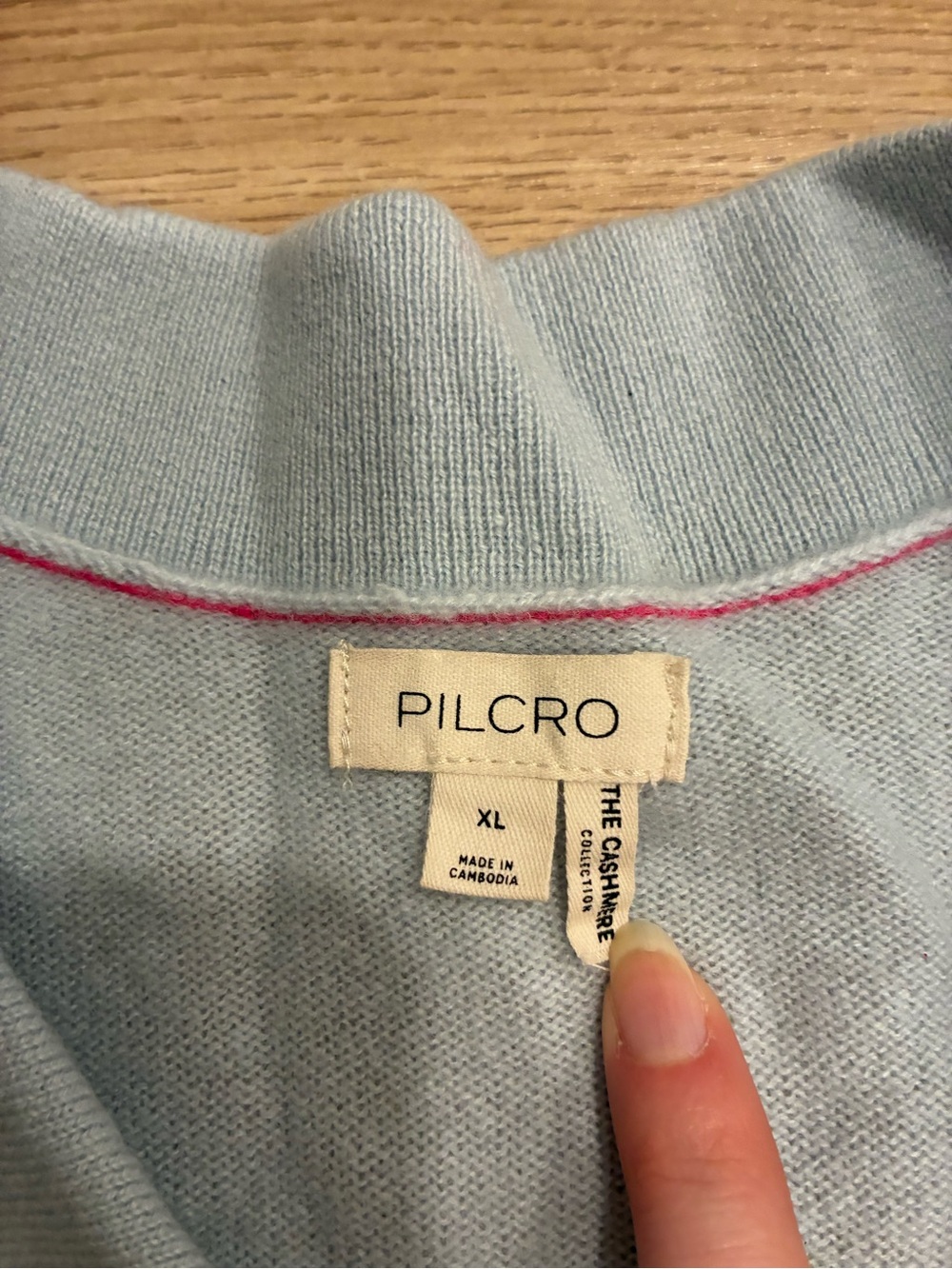 NWT Pilcro x Anthropologie Jensen Cashmere Crop Polo Sweater Size XL - Picture 4 of 8